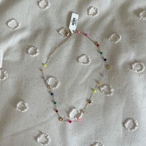 Multicolor star necklace with beads